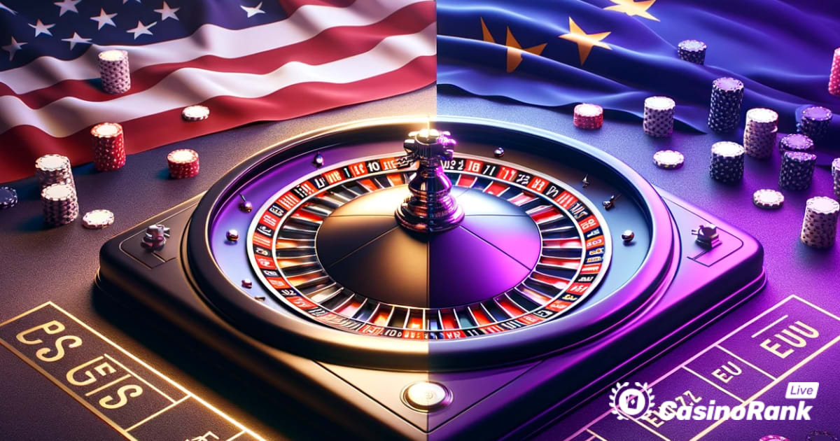 Biranje američkog ili evropskog ruleta u kazinu s djeliteljima uživo